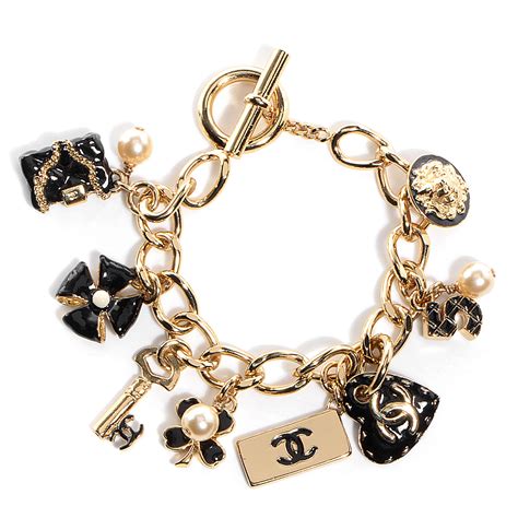 chanel gold charm bracelet|chanel charm bracelet price.